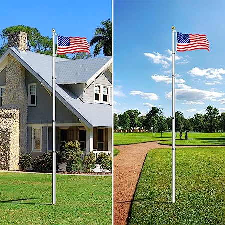 Telescopic flagpoles