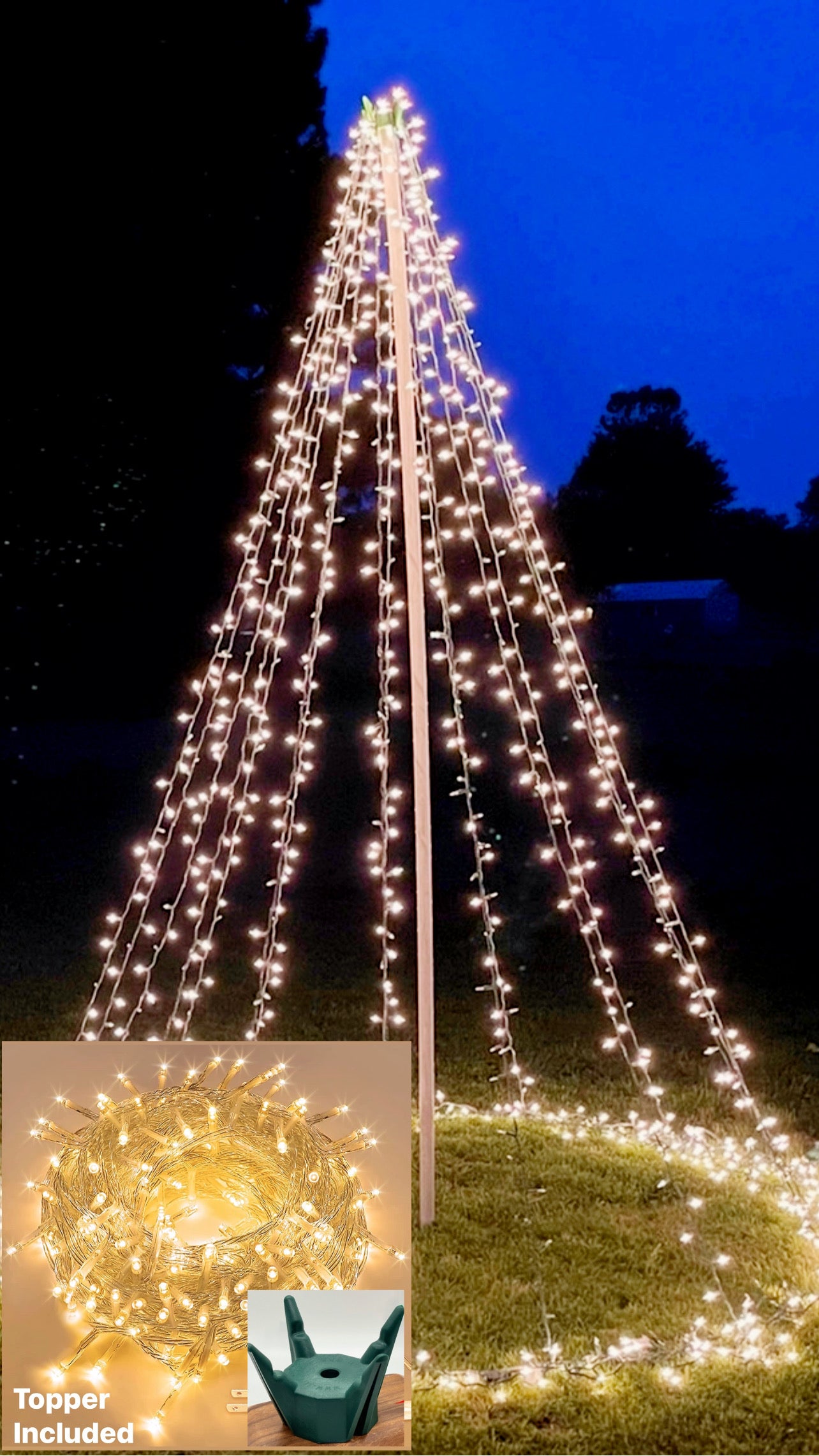 Christmas tree store string lights