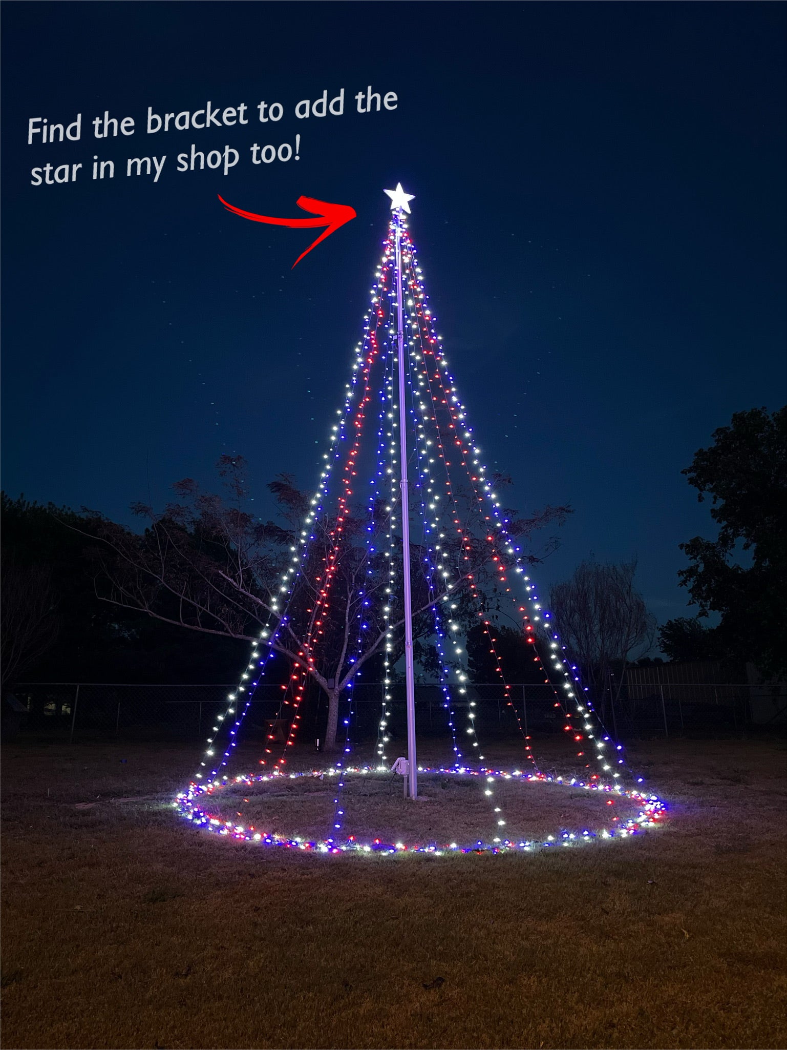 Flagpole tree deals topper